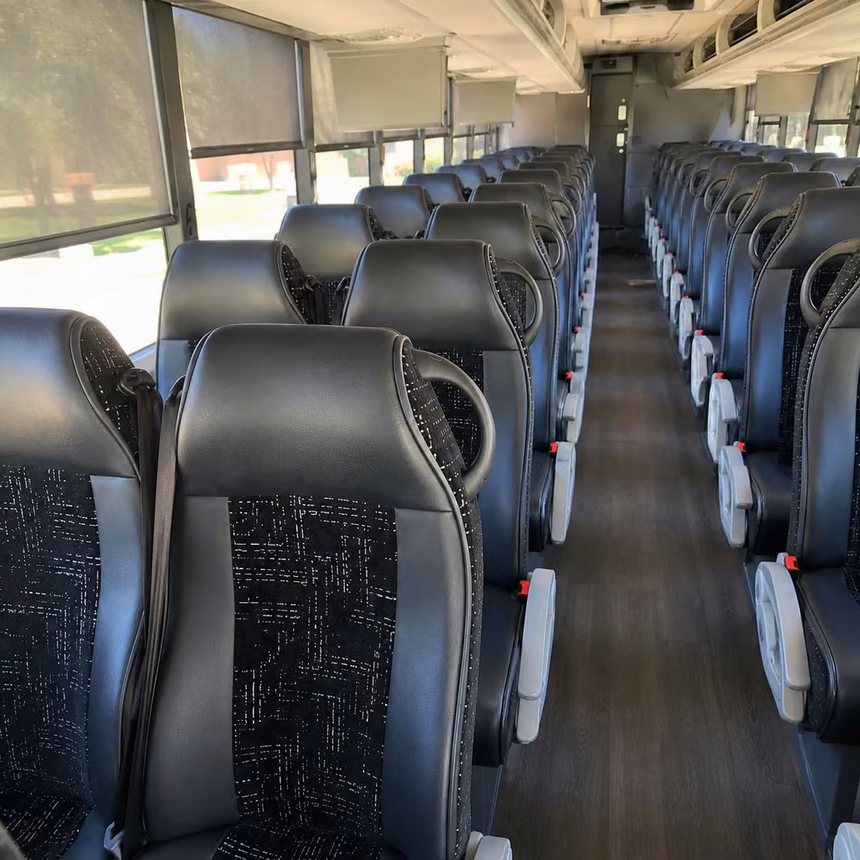 56 passenger charter bus inside