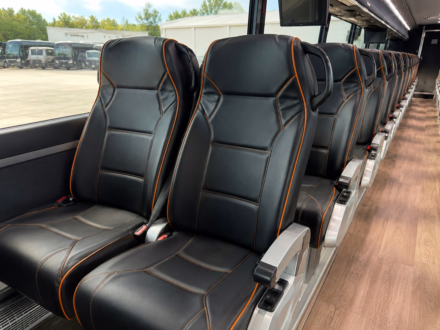 56 passenger charter bus interior